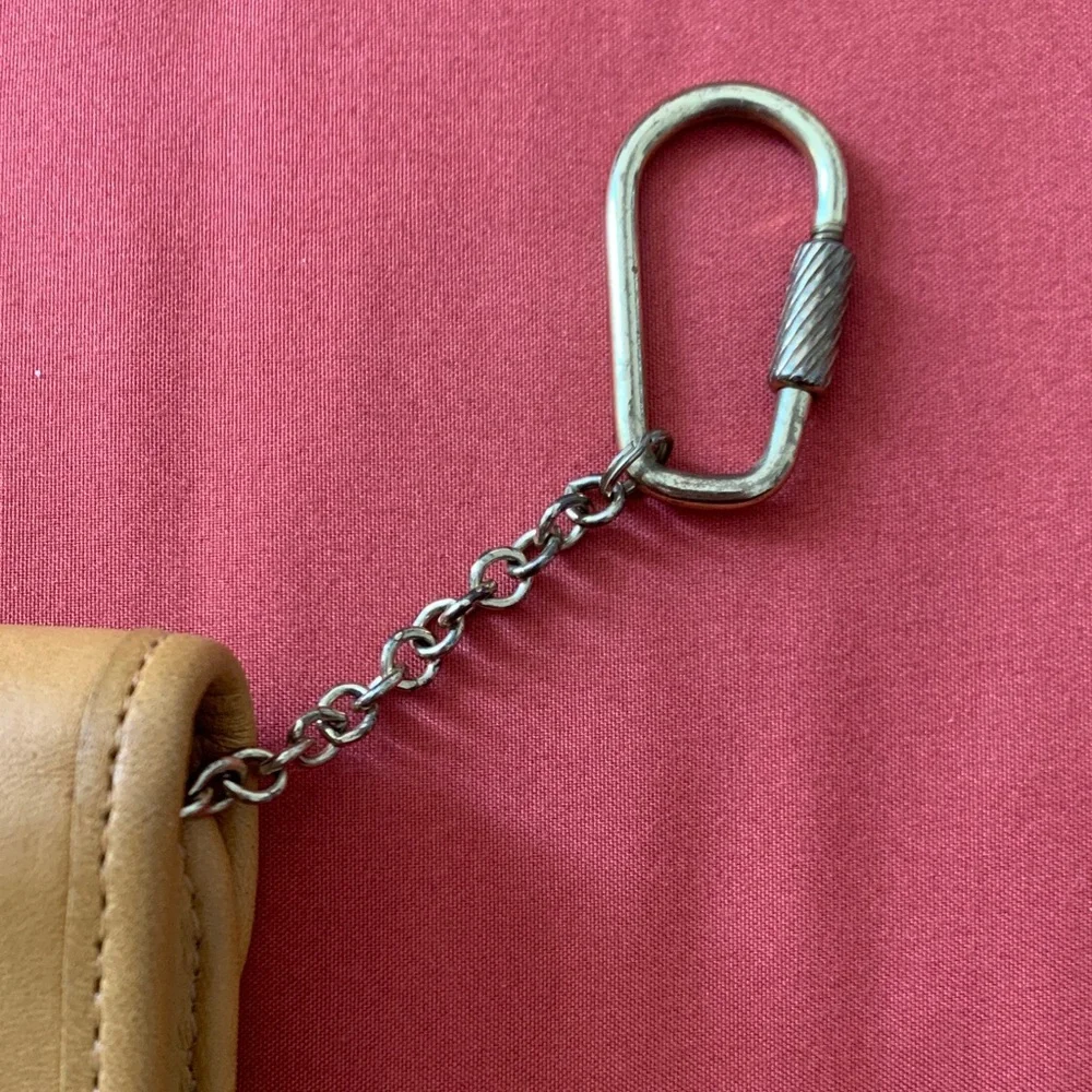 Vintage COACH Mustard Yellow Multifunction Purse Keychain Wallet - Picture 3 of 5